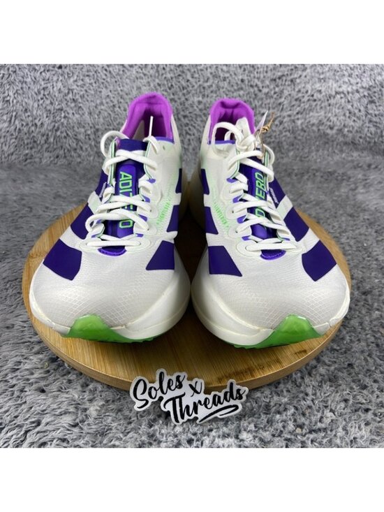 Adidas Adizero Adios Pro 4 Racing Size 8 Men = 9 Women White Purple Lime JR1656 main image 5